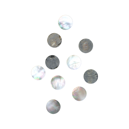 BBCFGN25-1.5 - BMOP - CIRCLE - FLAT, GROUND BACK, NOT POLISHED - OCEAN SHELL STUDIOS