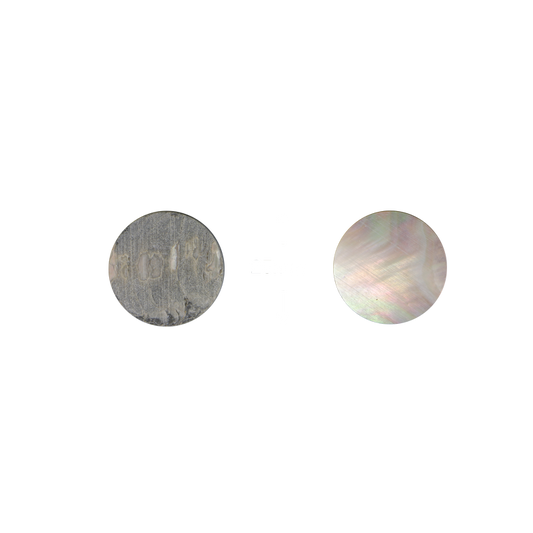 BBCFGN25-1.5_2 - BMOP - CIRCLE - FLAT, GROUND BACK, NOT POLISHED - OCEAN SHELL STUDIOS