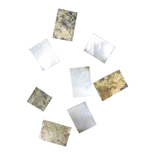 BBRCON30 - BMOP - RECTANGLE - NATURAL CURVE, ORIGINAL BACK, NOT POLISHED - OCEAN SHELL STUDIOS