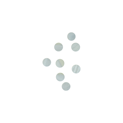 BFCFCT12.5 - F/W MOP - CIRCLE - FLAT, CLEAN BACK, TUMBLED POLISHED - OCEAN SHELL STUDIOS