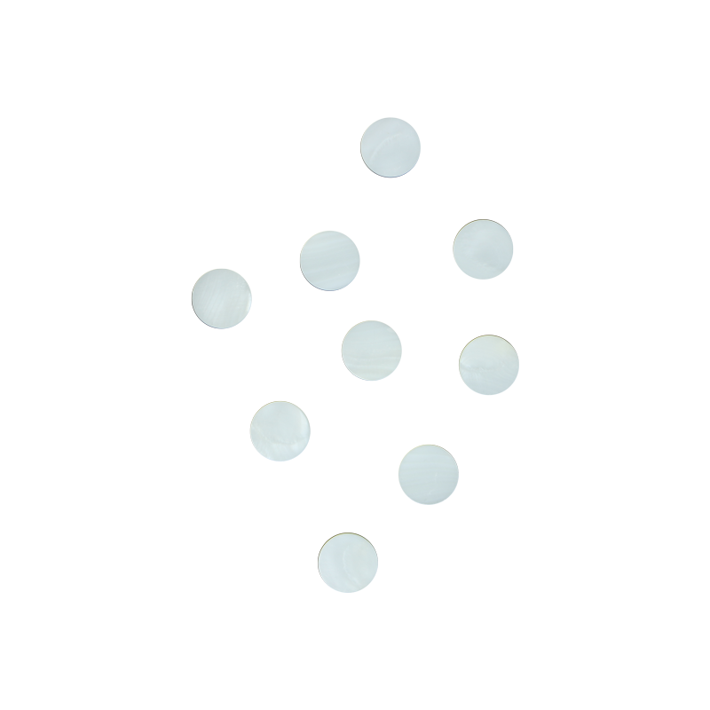 BFCFCT15 - F/W MOP - CIRCLE - FLAT, CLEAN BACK, TUMBLED POLISHED - OCEAN SHELL STUDIOS