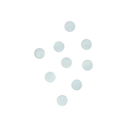 BFCFCT15 - F/W MOP - CIRCLE - FLAT, CLEAN BACK, TUMBLED POLISHED - OCEAN SHELL STUDIOS