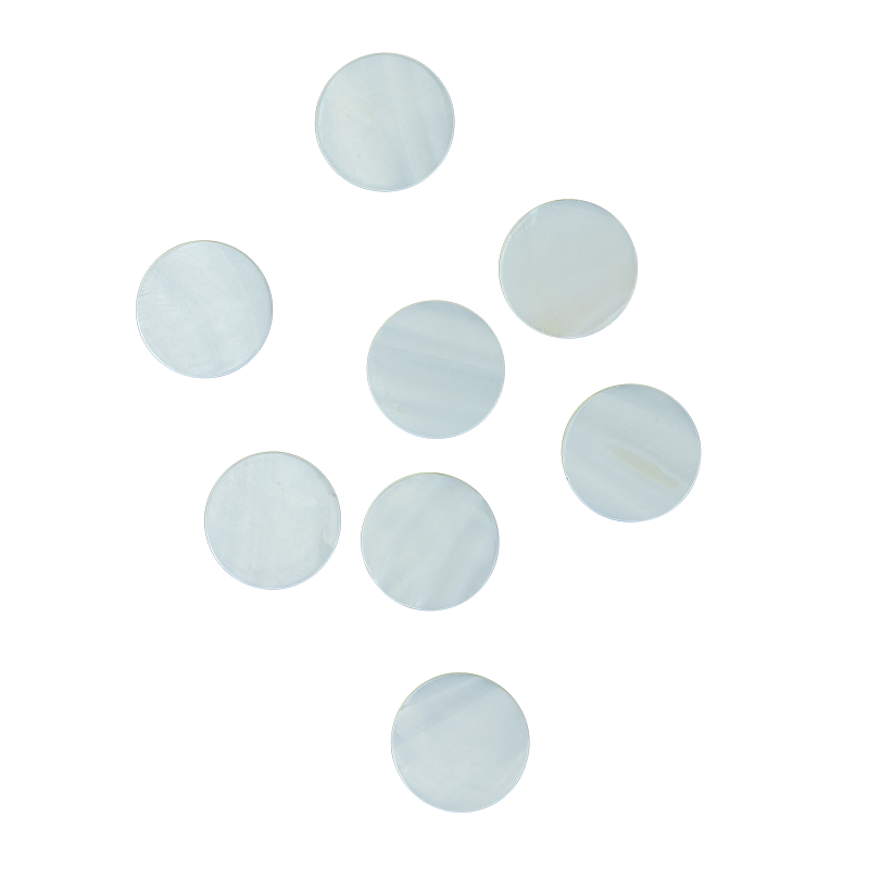 BFCFCT25 - F/W MOP - CIRCLE - FLAT, CLEAN BACK, TUMBLED POLISHED - OCEAN SHELL STUDIOS