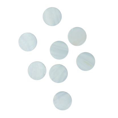 BFCFCT25 - F/W MOP - CIRCLE - FLAT, CLEAN BACK, TUMBLED POLISHED - OCEAN SHELL STUDIOS