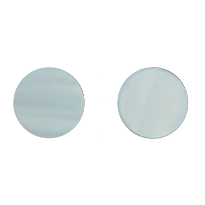 BFCFCT25_2 - 25mm (12pcs) F/W MOP - CIRCLE - FLAT, CLEAN BACK, TUMBLED POLISHED - OCEAN SHELL STUDIOS