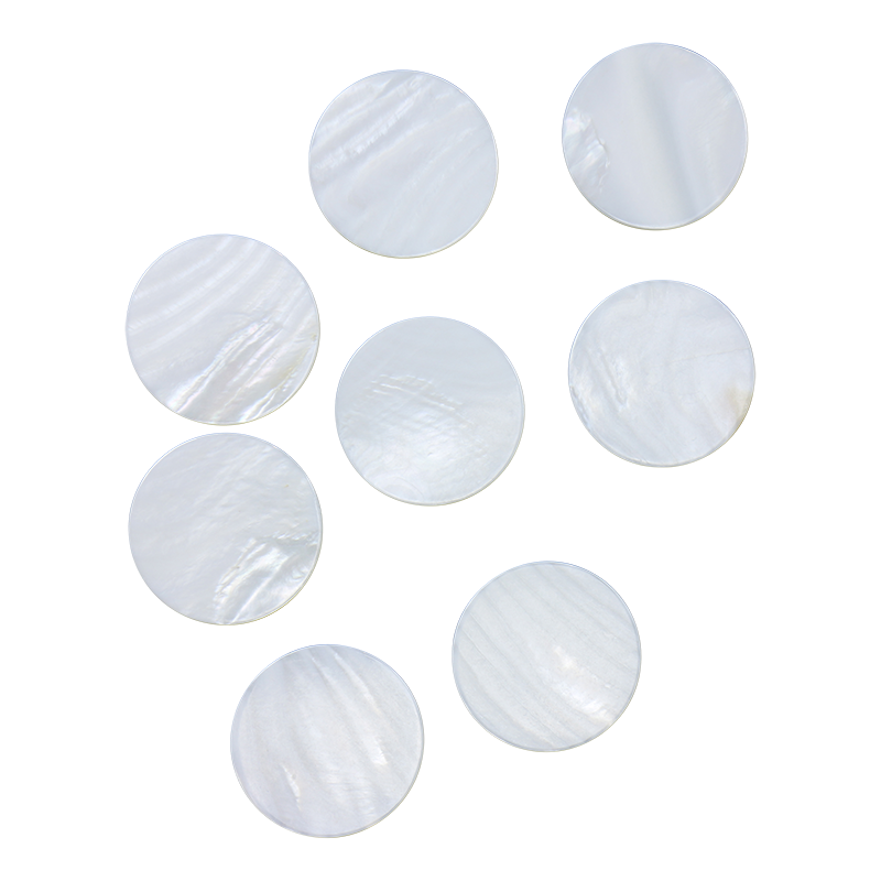 BFCFCT45 - F/W MOP - CIRCLE - FLAT, CLEAN BACK, TUMBLED POLISHED - OCEAN SHELL STUDIOS