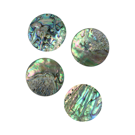 BPCCCT50 - PAUA - CIRCLE - NATURAL CURVE, CLEAN BACK, TUMBLED POLISHED - OCEAN SHELL STUDIOS