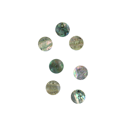 BPCCGT20 - PAUA - CIRCLE - NATURAL CURVE, GROUND BACK, TUMBLED POLISHED - OCEAN SHELL STUDIOS