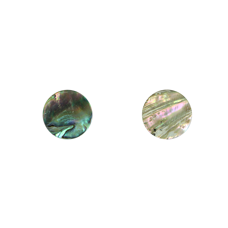 BPCCGT25_2 - 25mm (12pcs) PAUA - CIRCLE - NATURAL CURVE, GROUND BACK, TUMBLED POLISHED - OCEAN SHELL STUDIOS