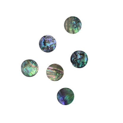 BPCCGT30.6 - PAUA - CIRCLE - NATURAL CURVE, GROUND BACK, TUMBLED POLISHED - OCEAN SHELL STUDIOS