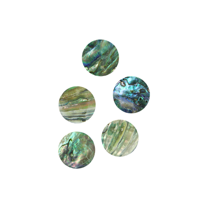 BPCCGT32_ef611fe0-9b32-427e-b8ed-e8943dccaaf3 - PAUA - CIRCLE - NATURAL CURVE, GROUND BACK, TUMBLED POLISHED - OCEAN SHELL STUDIOS