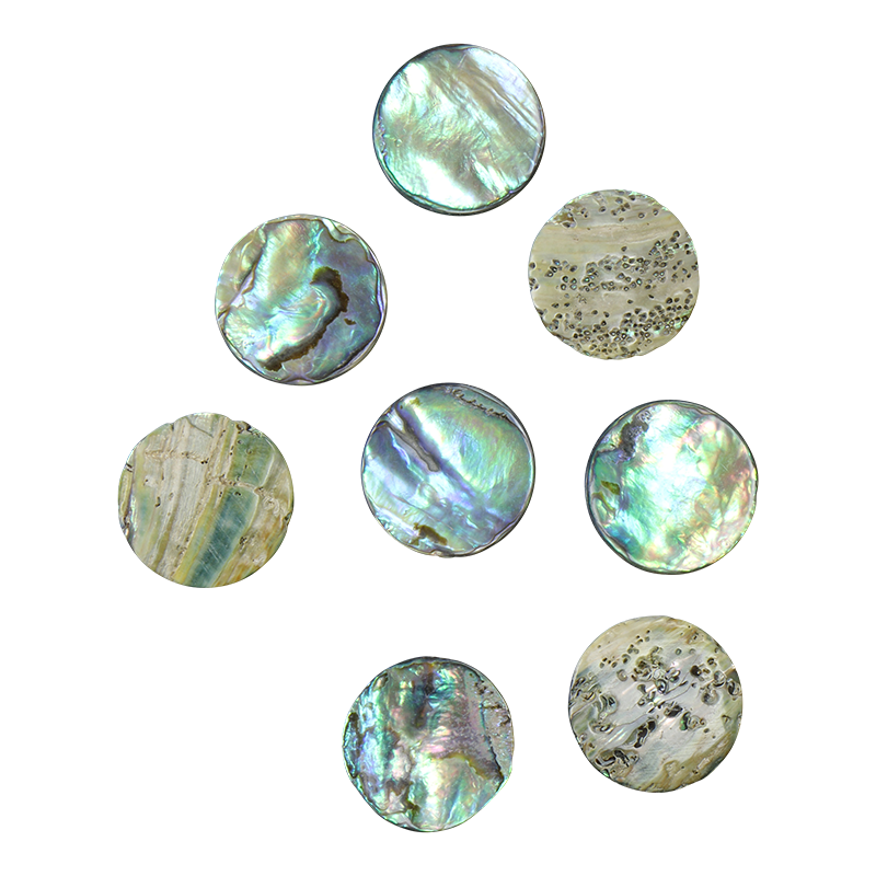 BPCCGT35 - PAUA - CIRCLE - NATURAL CURVE, GROUND BACK, TUMBLED POLISHED - OCEAN SHELL STUDIOS