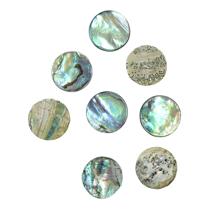 BPCCGT35 - PAUA - CIRCLE - NATURAL CURVE, GROUND BACK, TUMBLED POLISHED - OCEAN SHELL STUDIOS