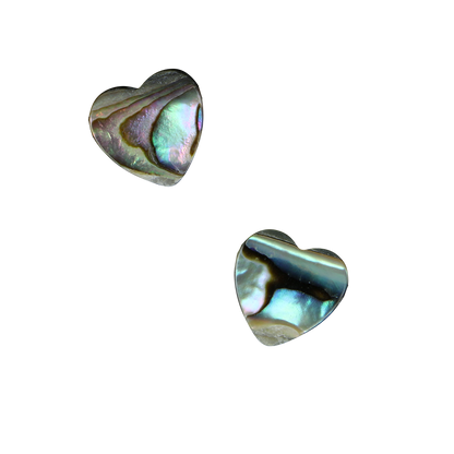 BPH - SHELL BEAD - PAUA HEART SHAPE - 12MM (34 PCS) - OCEAN SHELL STUDIOS