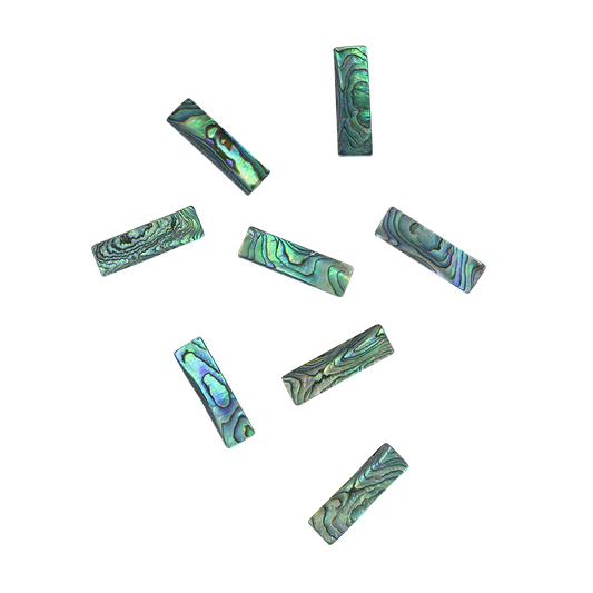 BPRFCT9.5 - PAUA - RECTANGLE - FLAT, CLEAN BACK, TUMBLED POLISHED - OCEAN SHELL STUDIOS