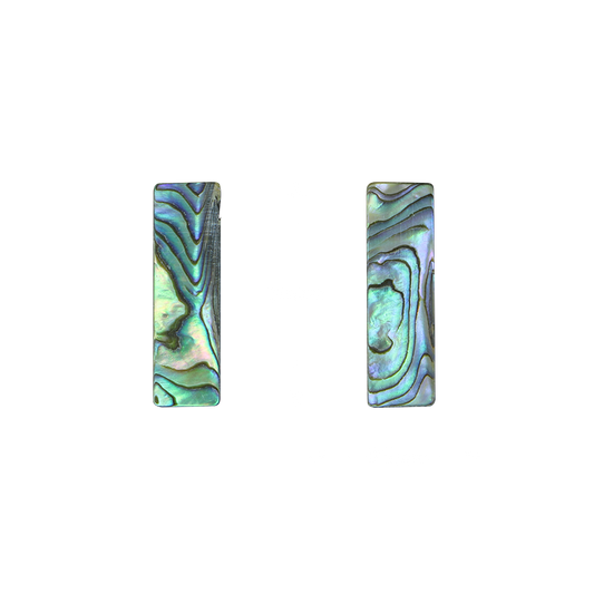 BPRFCT9.5_2 - PAUA - RECTANGLE - FLAT, CLEAN BACK, TUMBLED POLISHED - OCEAN SHELL STUDIOS