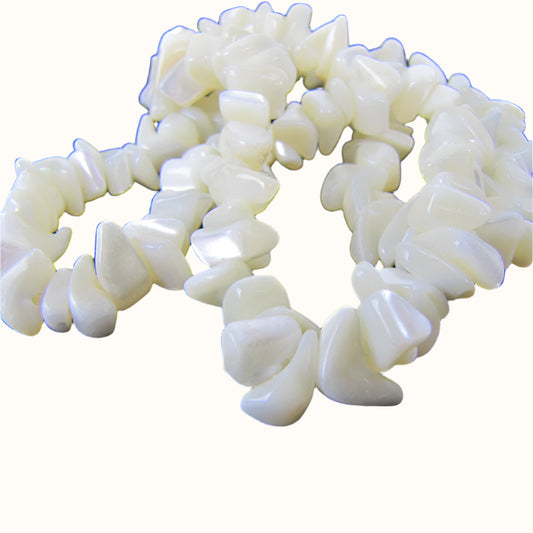 BTC_3 - SHELL BEAD - TROCHUS CHUNKS 4*10MM (100+ PIECES) - OCEAN SHELL STUDIOS