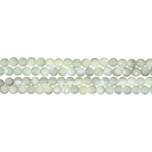 BTR4_2 - SHELL BEAD - TROCHUS ROUND - 8MM (52 PCS) - OCEAN SHELL STUDIOS