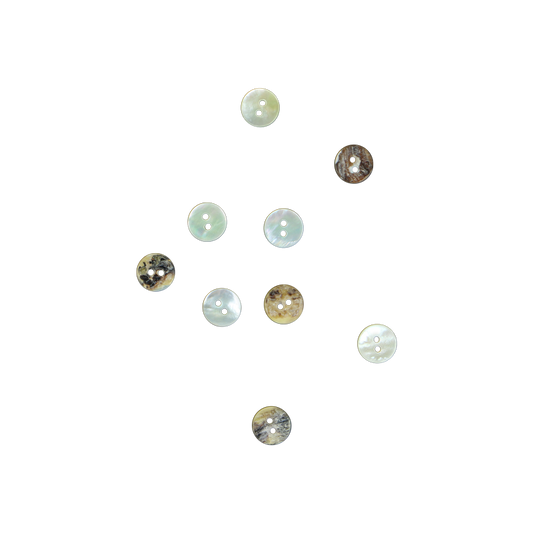 BUA11.25G - 11.25mm [18L] (12pcs) BUTTON AGOYA - OCEAN SHELL STUDIOS