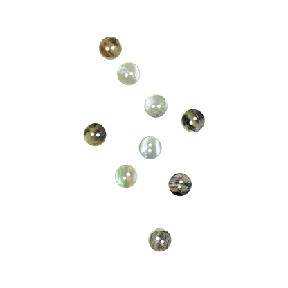 BUA12.5G - 12.5mm [20L] (12pcs) BUTTON AGOYA - OCEAN SHELL STUDIOS