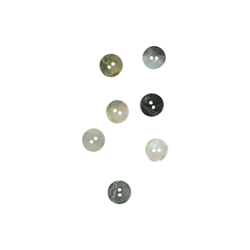 BUB17.5G - 17.5mm [28L] (12pcs) BUTTON BLACK MOTHER OF PEARL - OCEAN SHELL STUDIOS
