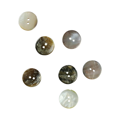 BUB25G - BUTTON BLACK MOTHER OF PEARL - OCEAN SHELL STUDIOS