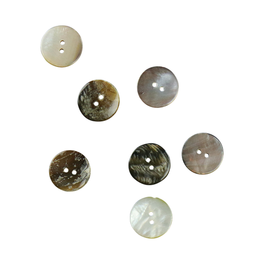 BUB25G - BUTTON BLACK MOTHER OF PEARL - OCEAN SHELL STUDIOS