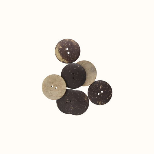 BUC35K - 35mm [55L] (12pcs) BUTTON COCONUT - OCEAN SHELL STUDIOS