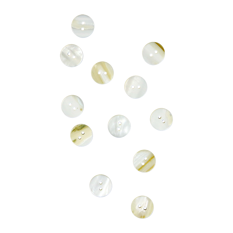 BUFW15G - 15mm [24L] (12pcs) BUTTON FRESHWATER PEARL - OCEAN SHELL STUDIOS