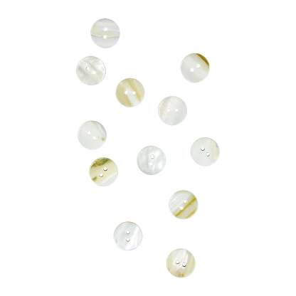 BUFW15G - 15mm [24L] (12pcs) BUTTON FRESHWATER PEARL - OCEAN SHELL STUDIOS