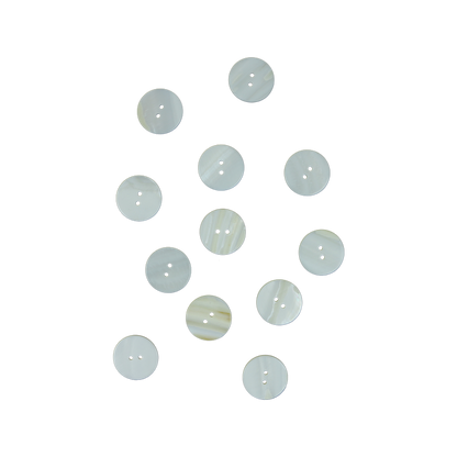 BUFW25G - 25mm [40L] (12pcs) BUTTON FRESHWATER PEARL - OCEAN SHELL STUDIOS