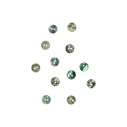 BUP11.25G - 11.25mm [18L] (12pcs) BUTTON PAUA - OCEAN SHELL STUDIOS