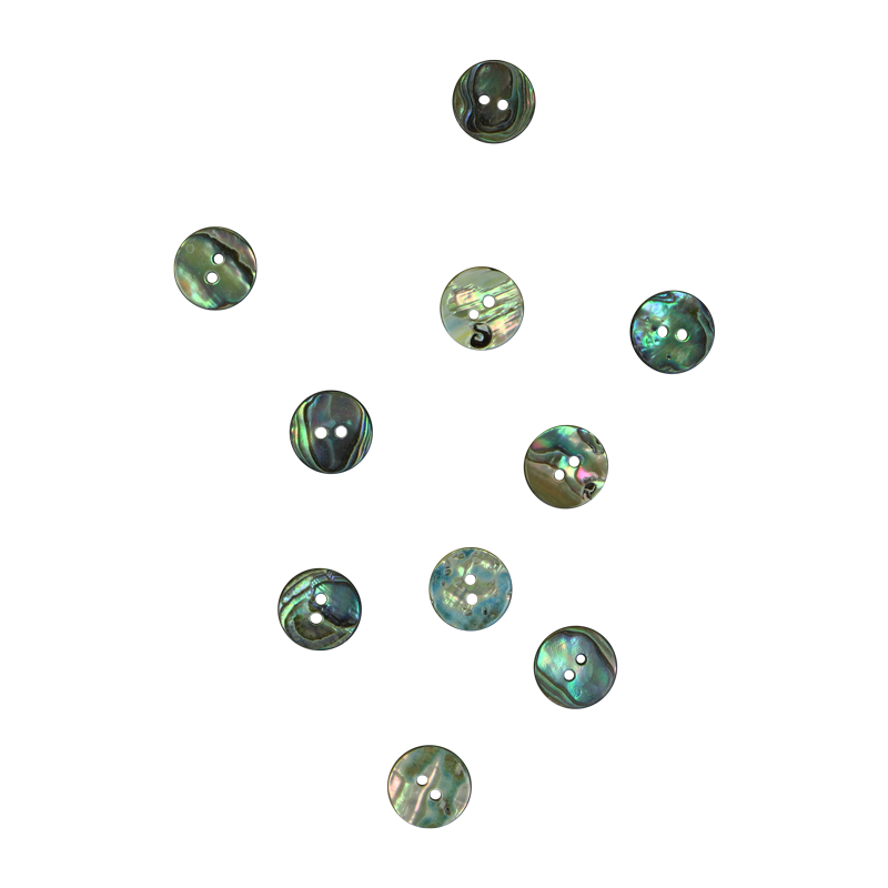 BUP15G - 15mm [24L] (12pcs) BUTTON PAUA - OCEAN SHELL STUDIOS