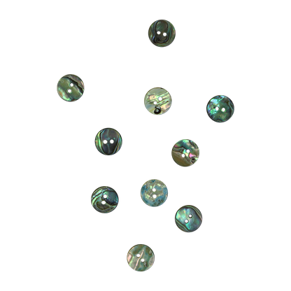 BUP15G - 15mm [24L] (12pcs) BUTTON PAUA - OCEAN SHELL STUDIOS