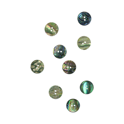 BUP17.5G - 17.5mm [28L] (12pcs) BUTTON PAUA - OCEAN SHELL STUDIOS