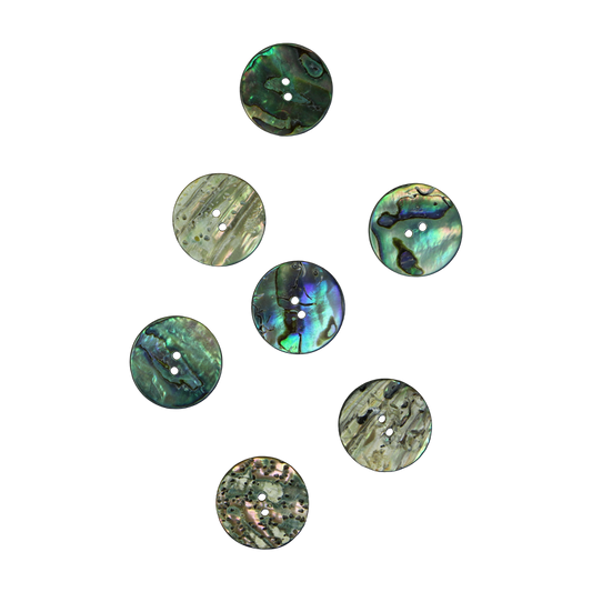 BUP25G - 25mm [40L] (12pcs) BUTTON PAUA - OCEAN SHELL STUDIOS