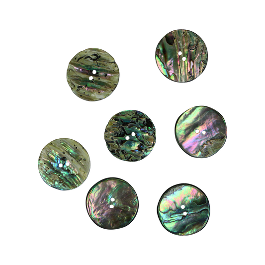 BUP32G - 32mm [50L] (12pcs) BUTTON PAUA - OCEAN SHELL STUDIOS