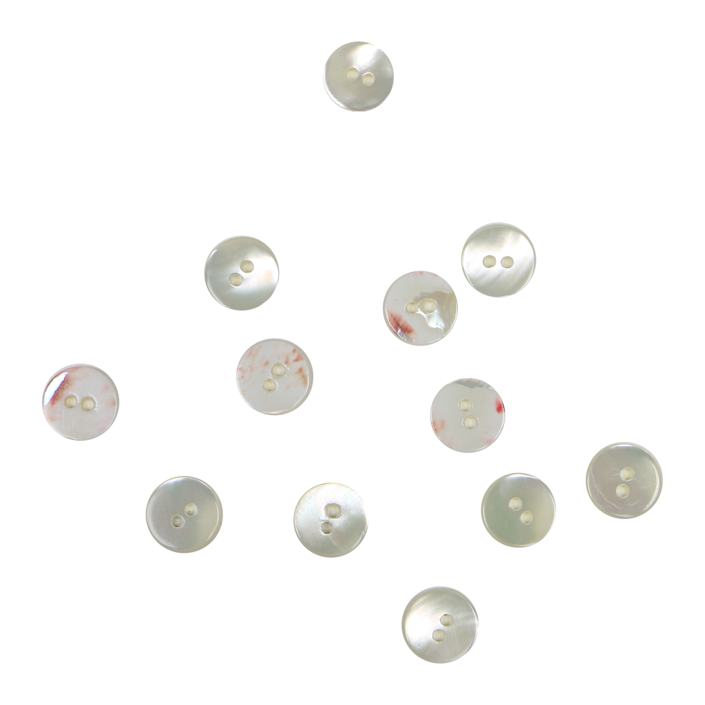 BUT12G - 12mm [18L] (12pcs) SHELL BUTTON - TROCHUS - OCEAN SHELL STUDIOS