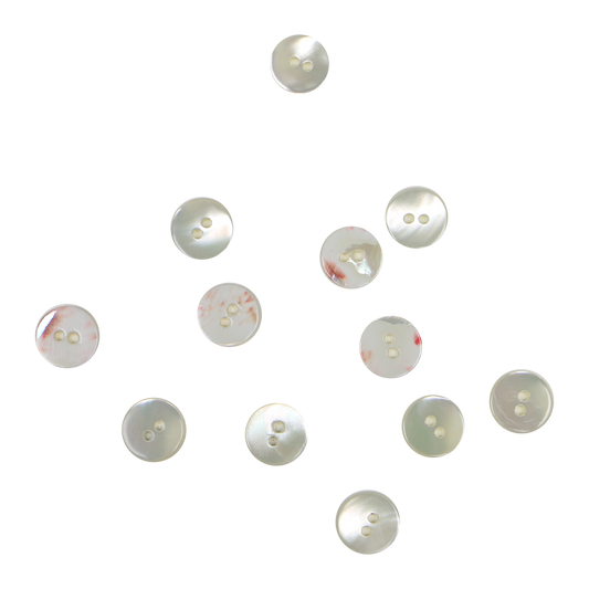BUT12G - 12mm [18L] (12pcs) SHELL BUTTON - TROCHUS - OCEAN SHELL STUDIOS