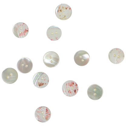 BUT15G - 15mm [24L] (12pcs) SHELL BUTTON - TROCHUS - OCEAN SHELL STUDIOS