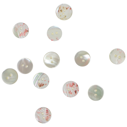 BUT15G - 15mm [24L] (12pcs) SHELL BUTTON - TROCHUS - OCEAN SHELL STUDIOS