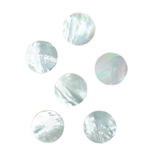 BWCFC125-3 - WMOP WW - CIRCLE - FLAT, CLEAN BACK, POLISHED 1 SIDE - OCEAN SHELL STUDIOS