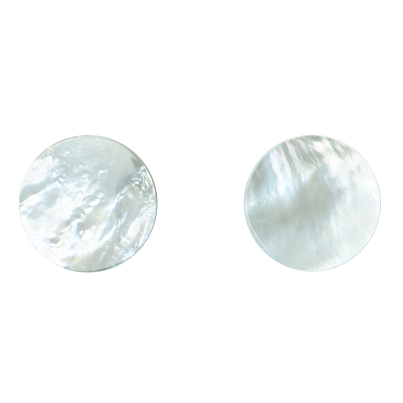 BWCFC125-3_2 - 25mm x 3mm thick (12pcs) WMOP WW - CIRCLE - FLAT, CLEAN BACK, POLISHED 1 SIDE - OCEAN SHELL STUDIOS