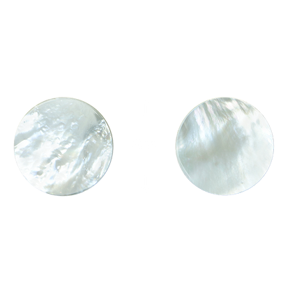 BWCFC125-3_2 - 25mm x 3mm thick (12pcs) WMOP WW - CIRCLE - FLAT, CLEAN BACK, POLISHED 1 SIDE - OCEAN SHELL STUDIOS