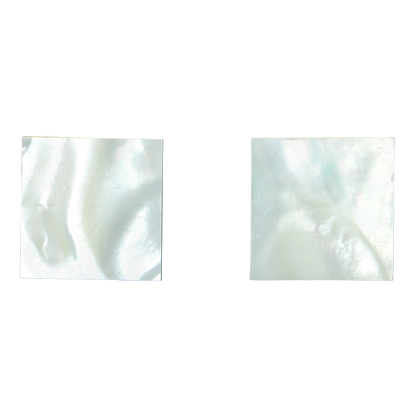 BWSFCN25_2 - 25x25x3mm (12pcs) WMOP WW - SQUARE - FLAT, CLEAN BACK, NOT POLISHED - OCEAN SHELL STUDIOS