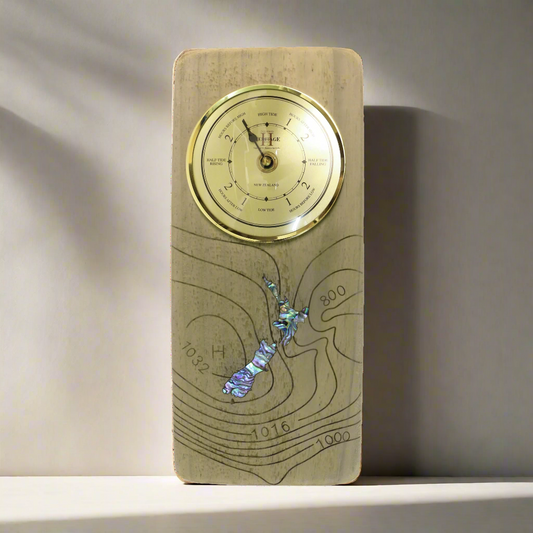 Barometer_and_Tide_Clock_3_2d045f6e-c8dd-4f90-aac2-de4c98380552 - New Zealand RECYCLEWOOD TIDE CLOCK - OCEAN SHELL STUDIOS