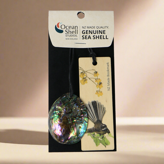 Bookmark_Fantail - FANTAIL PAUA GEM BOOKMARK - OCEAN SHELL STUDIOS