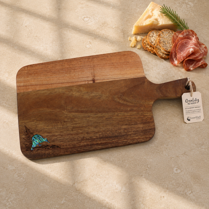 CBPK_Lifestyle - 350x180x15mm Kiwi PAUA SERVING PADDLE - RECTANGLE - OCEAN SHELL STUDIOS