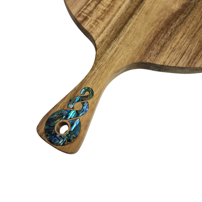 PAUA SERVING PADDLE - ROUND