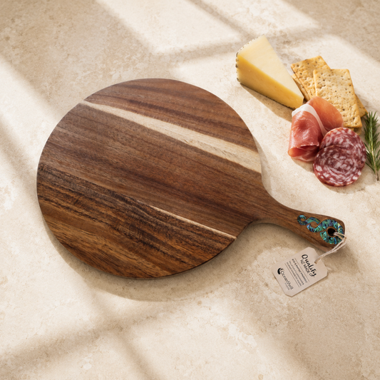PAUA SERVING PADDLE - ROUND